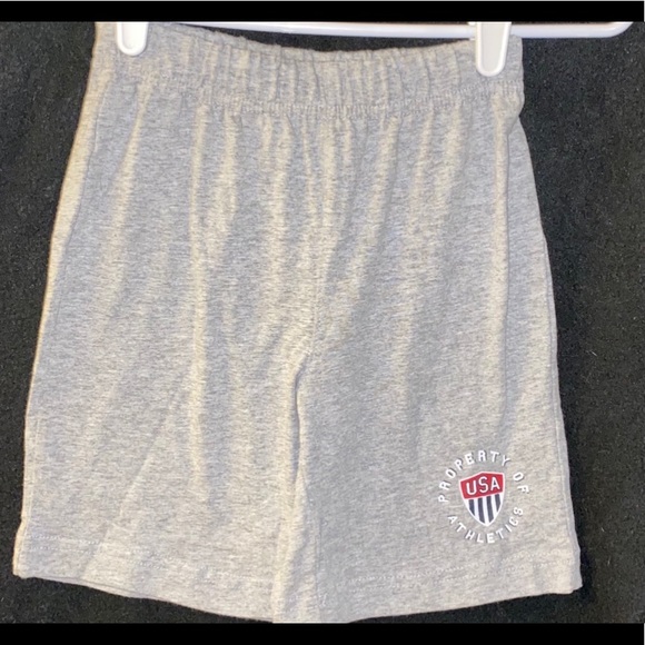 💞 New Kids XS Grey “USA Athletics" Knit Shorts - Picture 1 of 4